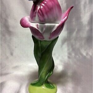 Villeroy & Boch Pink and Green Floral Ceramic Piece